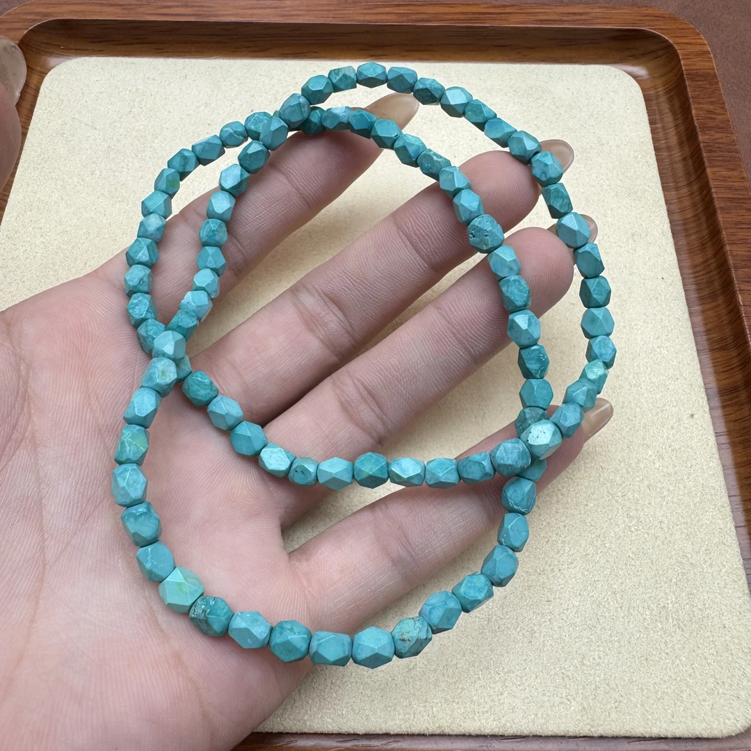 非金属珐琅项链 蓝色 切割多圈 Z98