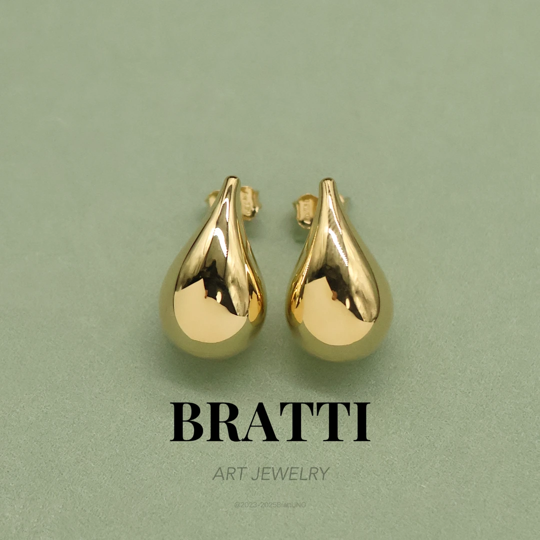 Bratti珠宝18K金“符号”土耳其进口耳饰（中号）-KE250604