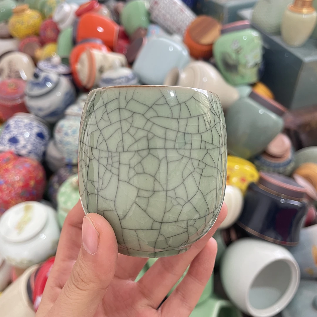 龙蛋主人杯金丝铁线哥窑瓷器a111