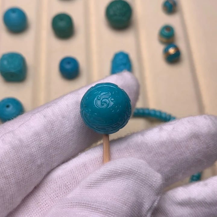 未镶嵌绿松石绿松石龙凤14.9