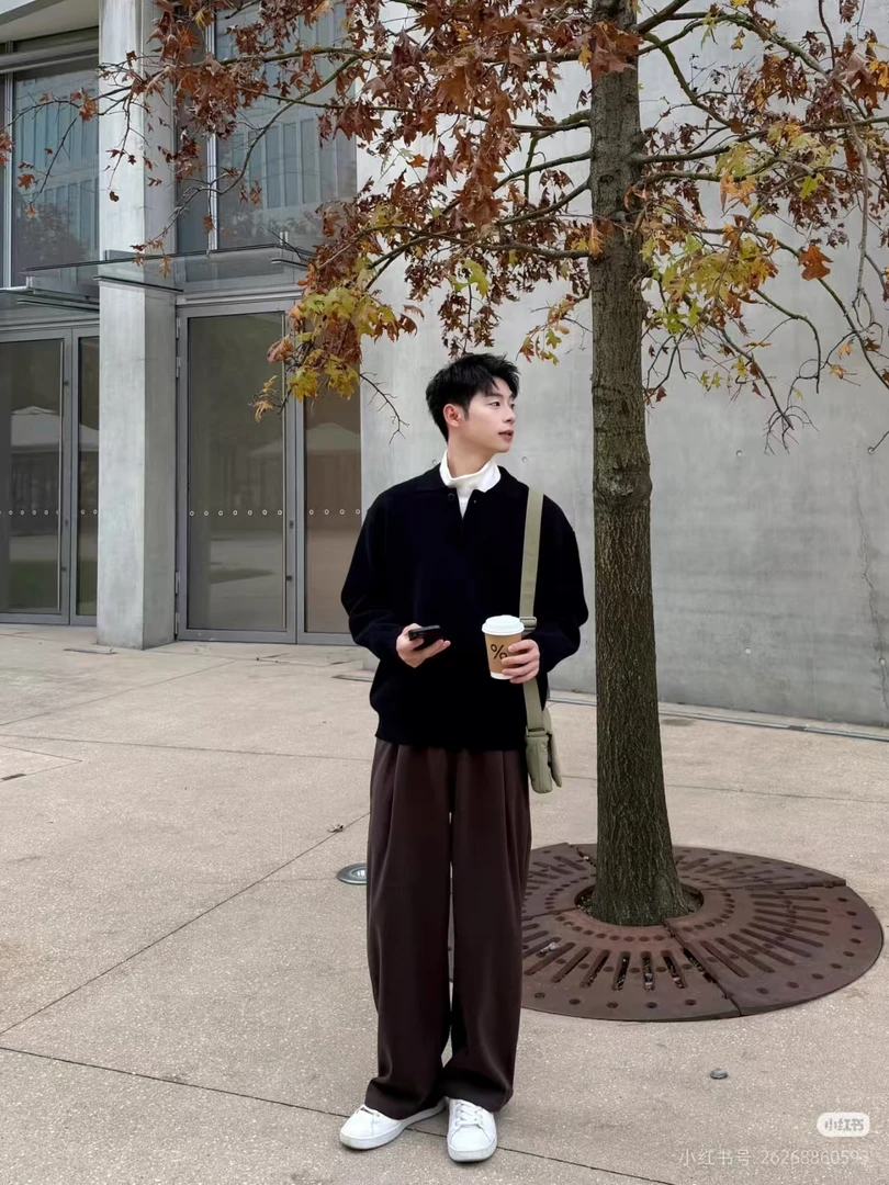 （2）d男士圆领时尚休闲长袖百搭宽松秋冬卫衣