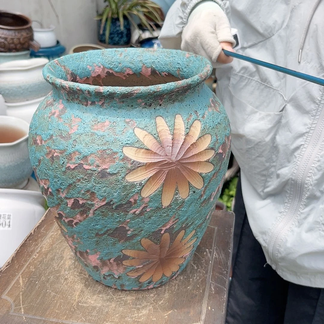 紫砂花盆王嫂花盆直播0605-115高27口18无孔