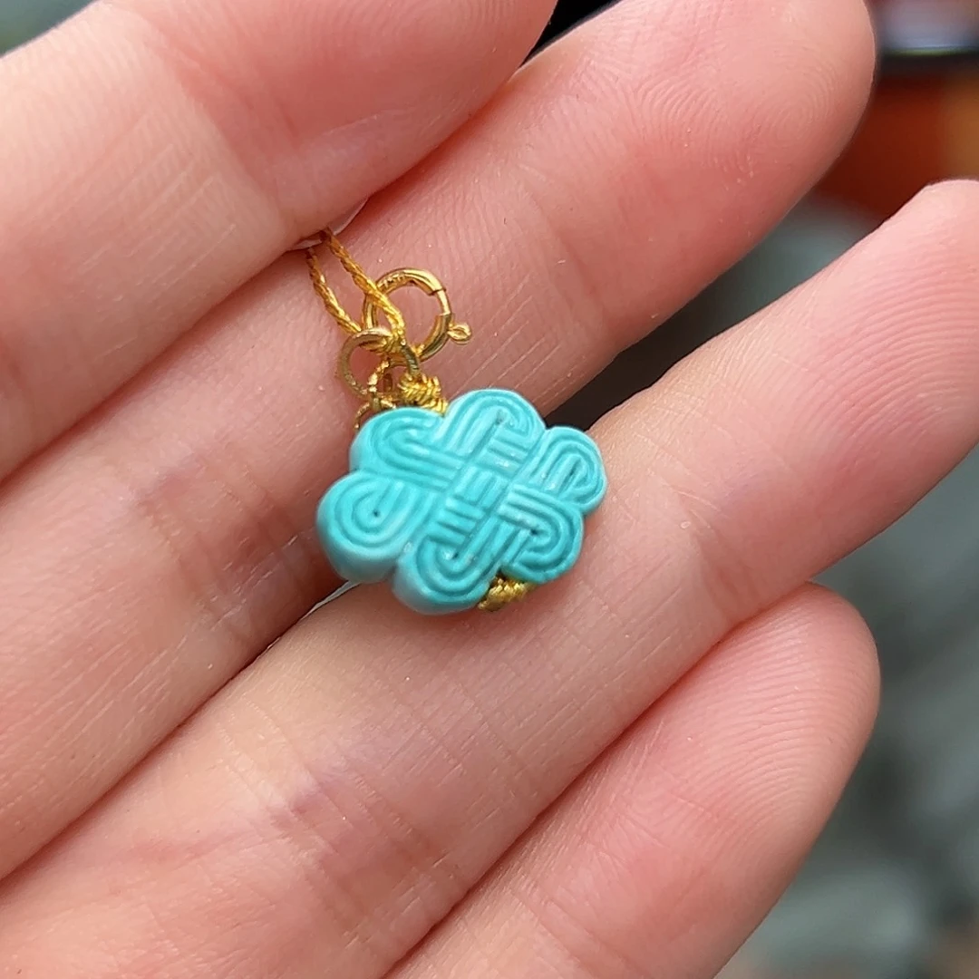 绿松石珠宝奇石18K金镶嵌