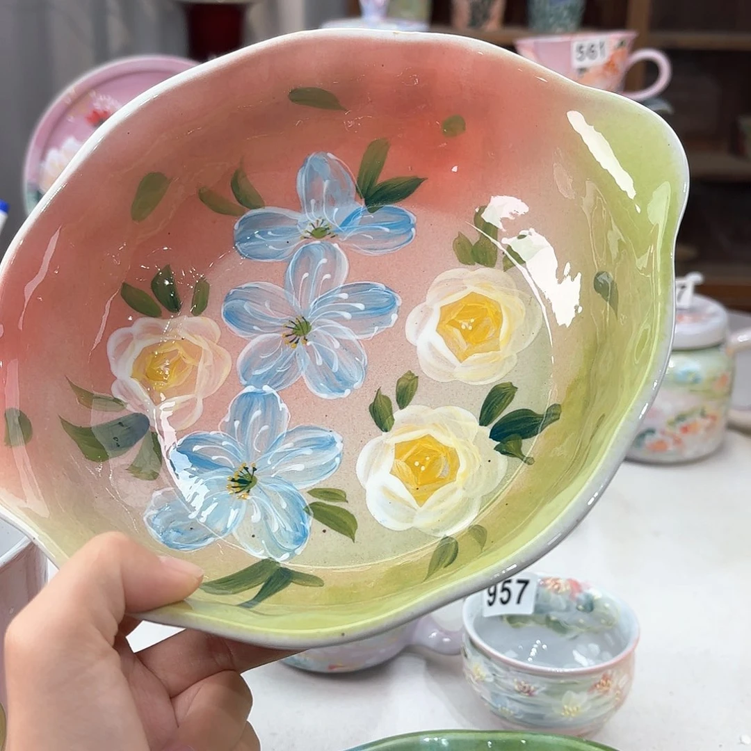 景德镇手绘高温釉下彩陶瓷茶具