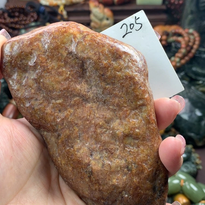 岫岩河磨玉（透闪石质玉）手把未镶嵌