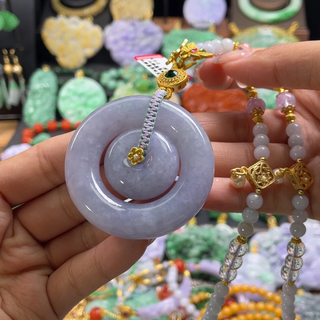 翡翠未镶嵌颈饰代编织