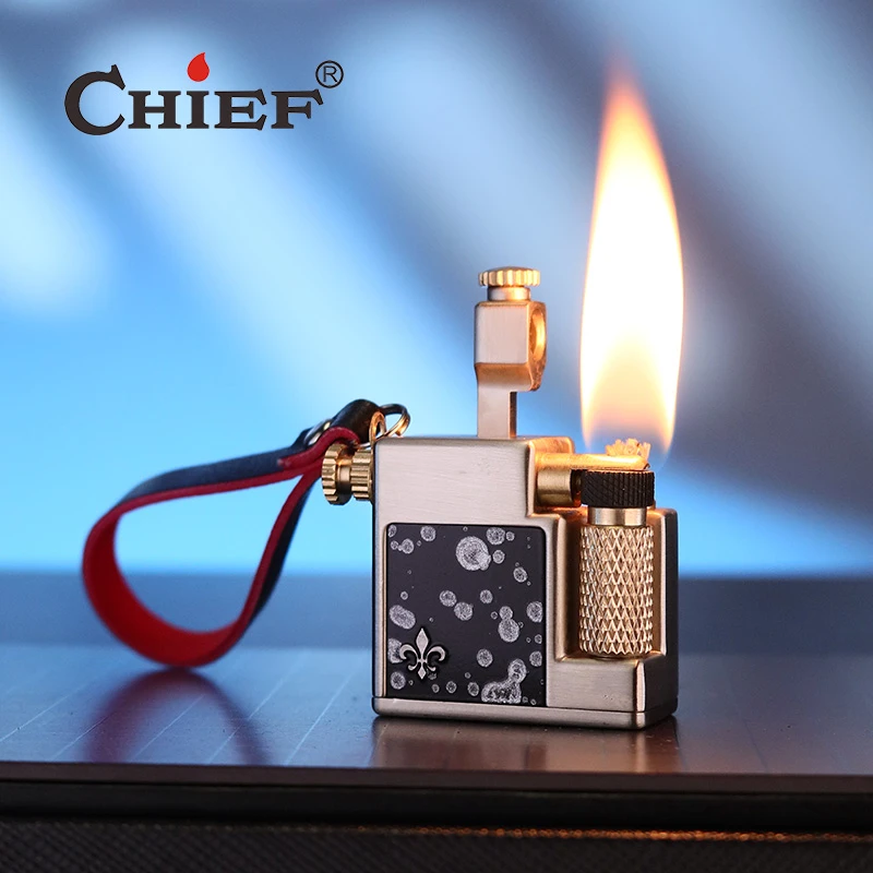 CHIEF/首领2025原版设计款迷你打火机油机小巧网红创意时尚小方砖