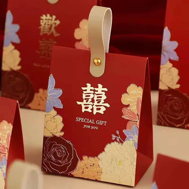 喜糖盒新款结婚2025新款手提式喜糖盒子结婚订婚糖果礼盒婚礼空盒