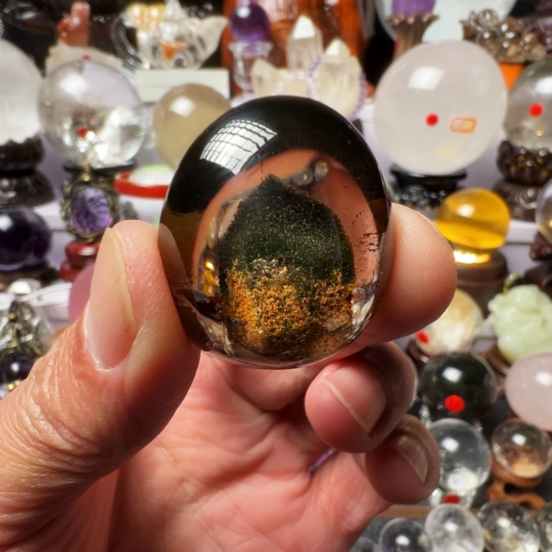 颈饰水晶未镶嵌绿幽灵晶中晶