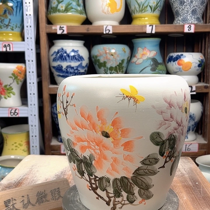 陶苹果牡丹师傅陶瓷