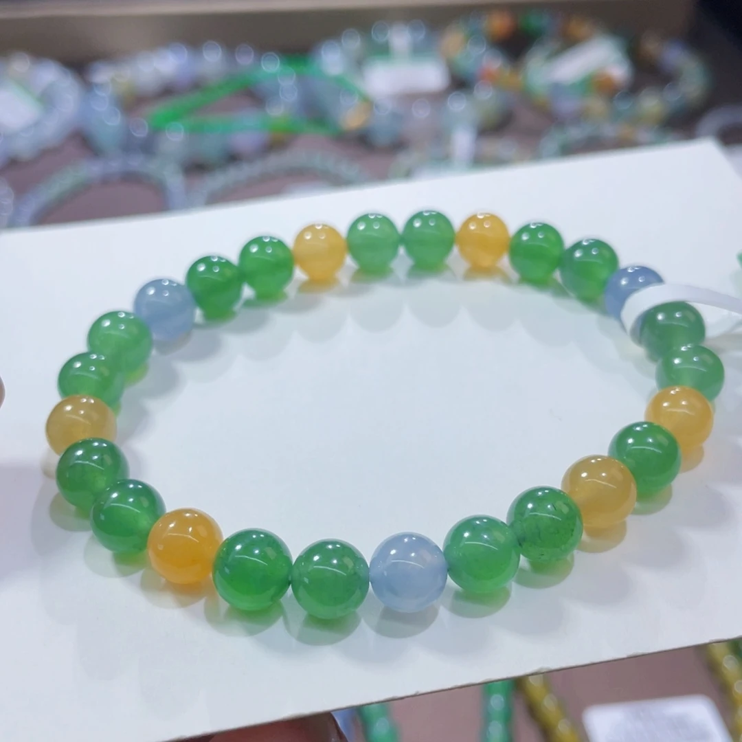 未镶嵌手链翡翠高种高色福禄寿卡7