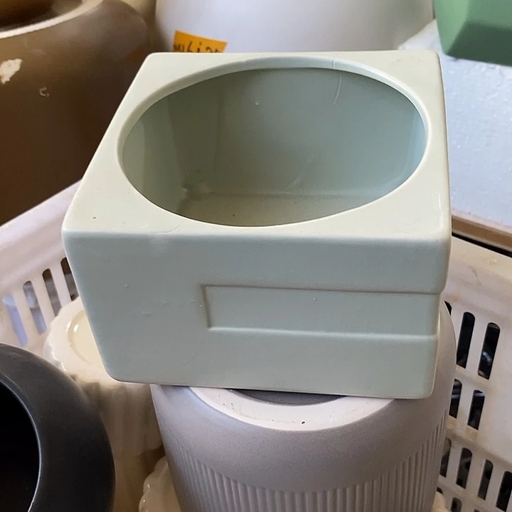 摆件陶盆有孔 微瑕介意勿拍