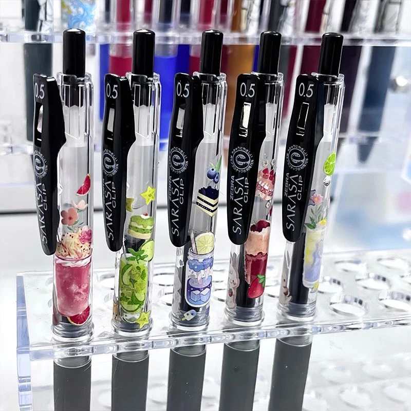 日本ZEBRA斑马喫茶物语夏日限量DIY款中性笔JJ15猫咪兔子黑色0.5