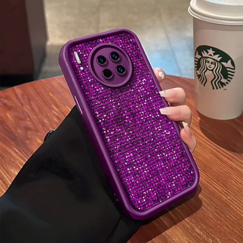 闪紫片适用于华为mate30/30pro手机壳高颜值网红防摔女款