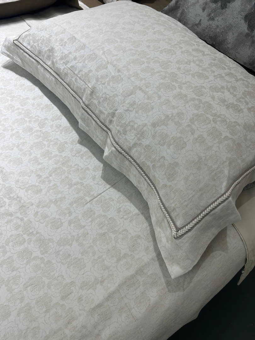 FOURSIX【玫瑰之约】棉麻法国雨露麻轻奢全棉床上用品四件套提花