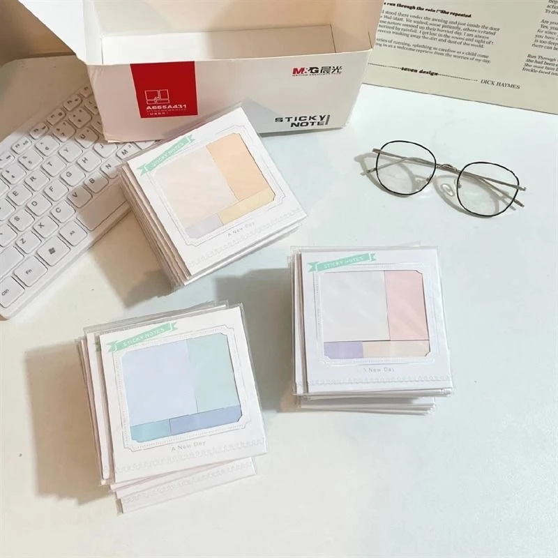 晨光5X5组合自粘便条纸高颜值精致 幻变系列彩色多功能学生便利贴