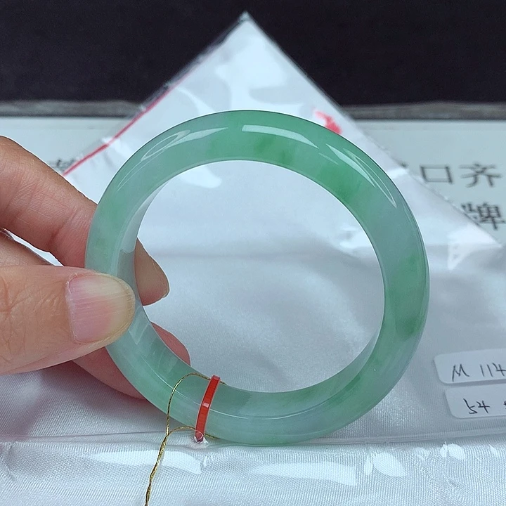 翡翠未镶嵌手镯54圈4679