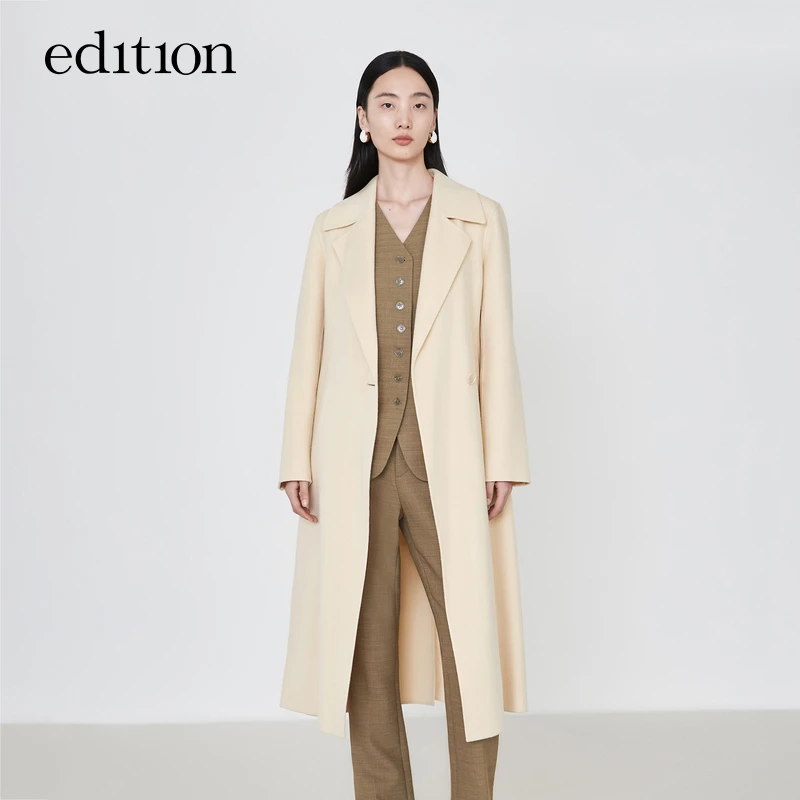 【金拐子专属】edition翻领绵羊毛通勤气质毛呢外套#EBB4OVCT04