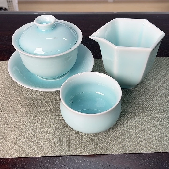龙泉云间青瓷小米茶器