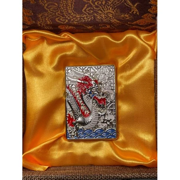 Zorro佐罗盔甲纯铜五面浮雕威龙腾海重型煤油打火机Z-KJ1024B