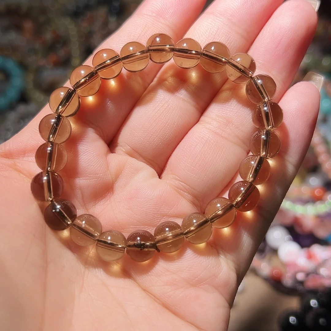 水晶手链未镶嵌奥地利茶晶