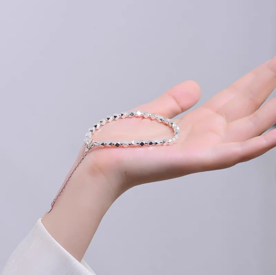 足银手镯 【K99】足银手链999.9碎银子碎银几两