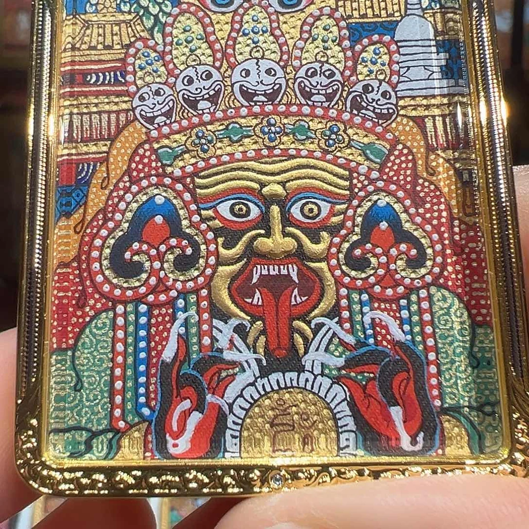 吊坠手绘热贡唐卡扎基拉姆