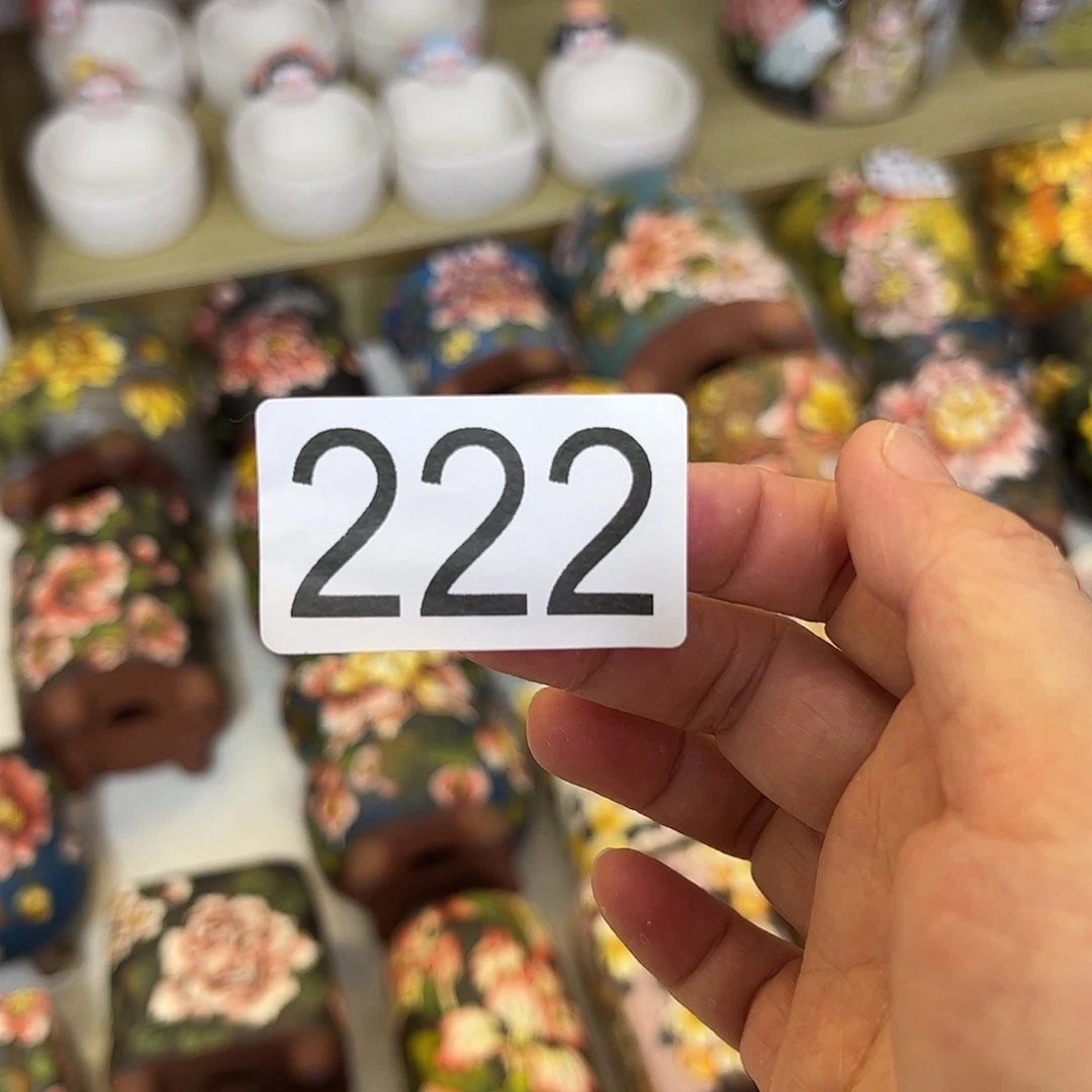蓝***灵景德镇炫彩手绘景德镇陶瓷花盆