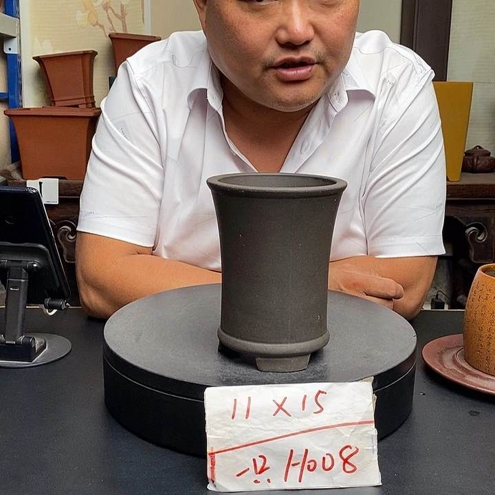 紫砂花盆货号一只H008