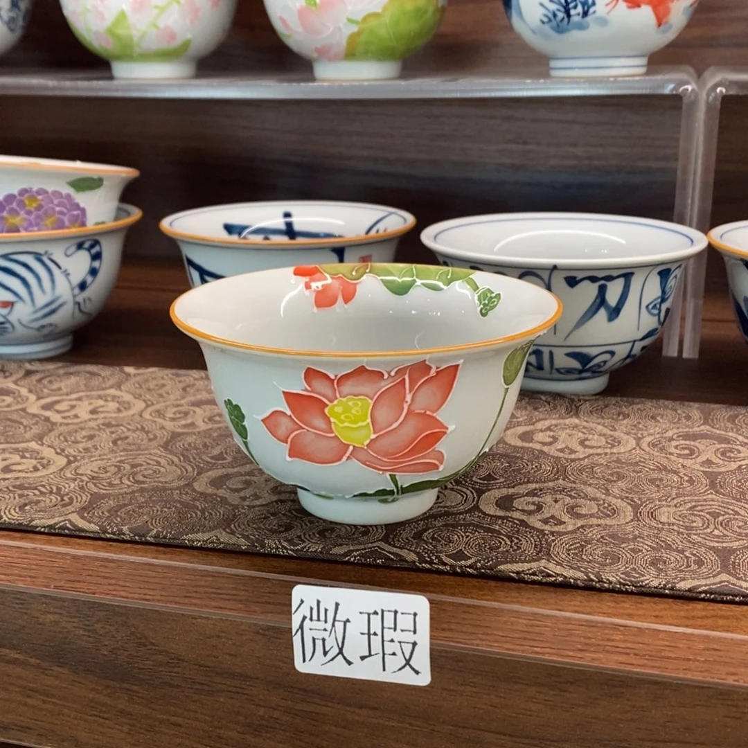 釉下彩老陶泥手工绘制