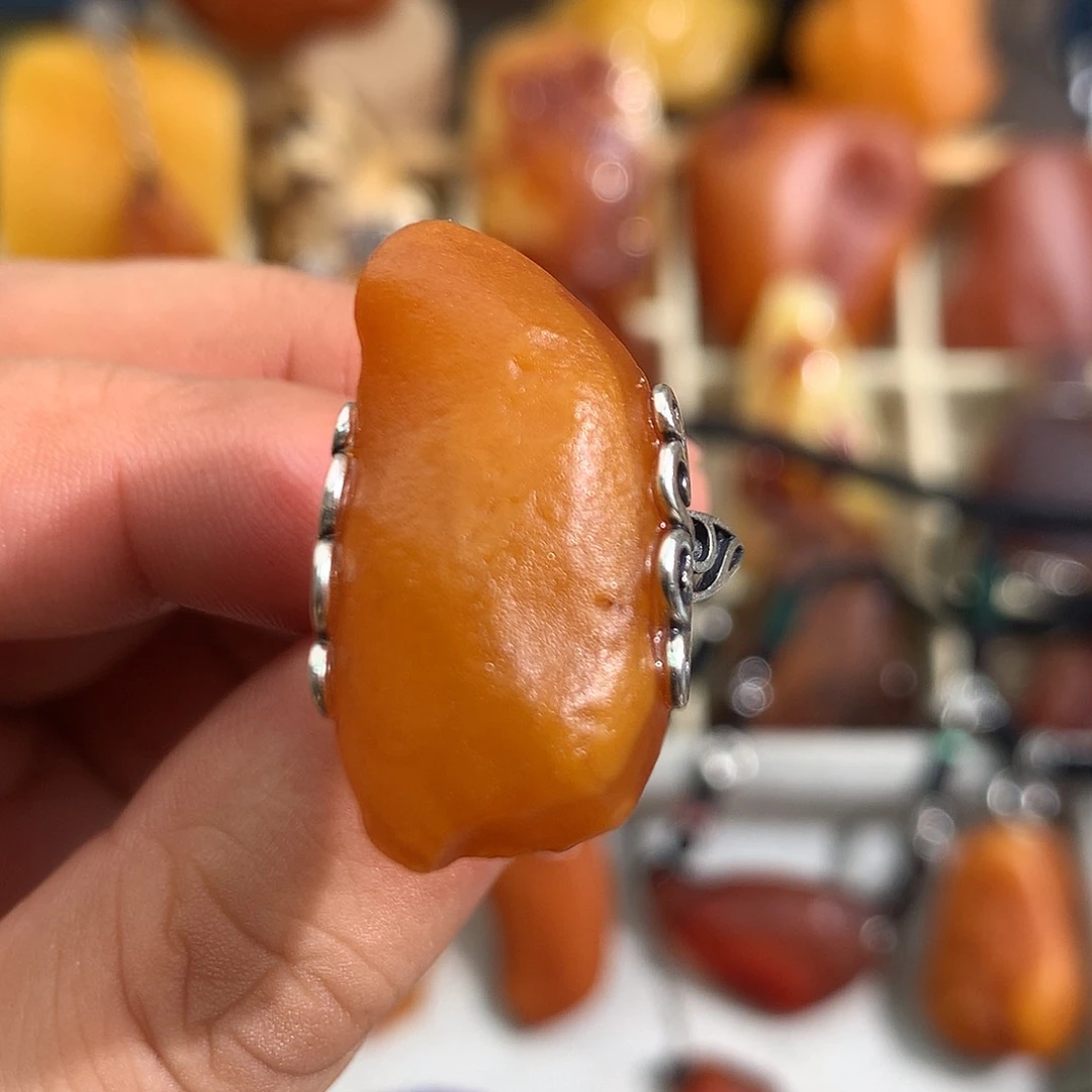 蜜蜡裸石未镶嵌你