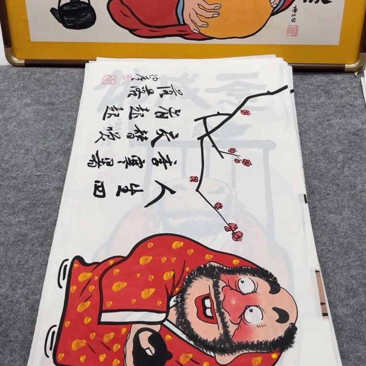 国画手绘禅意画一物一拍