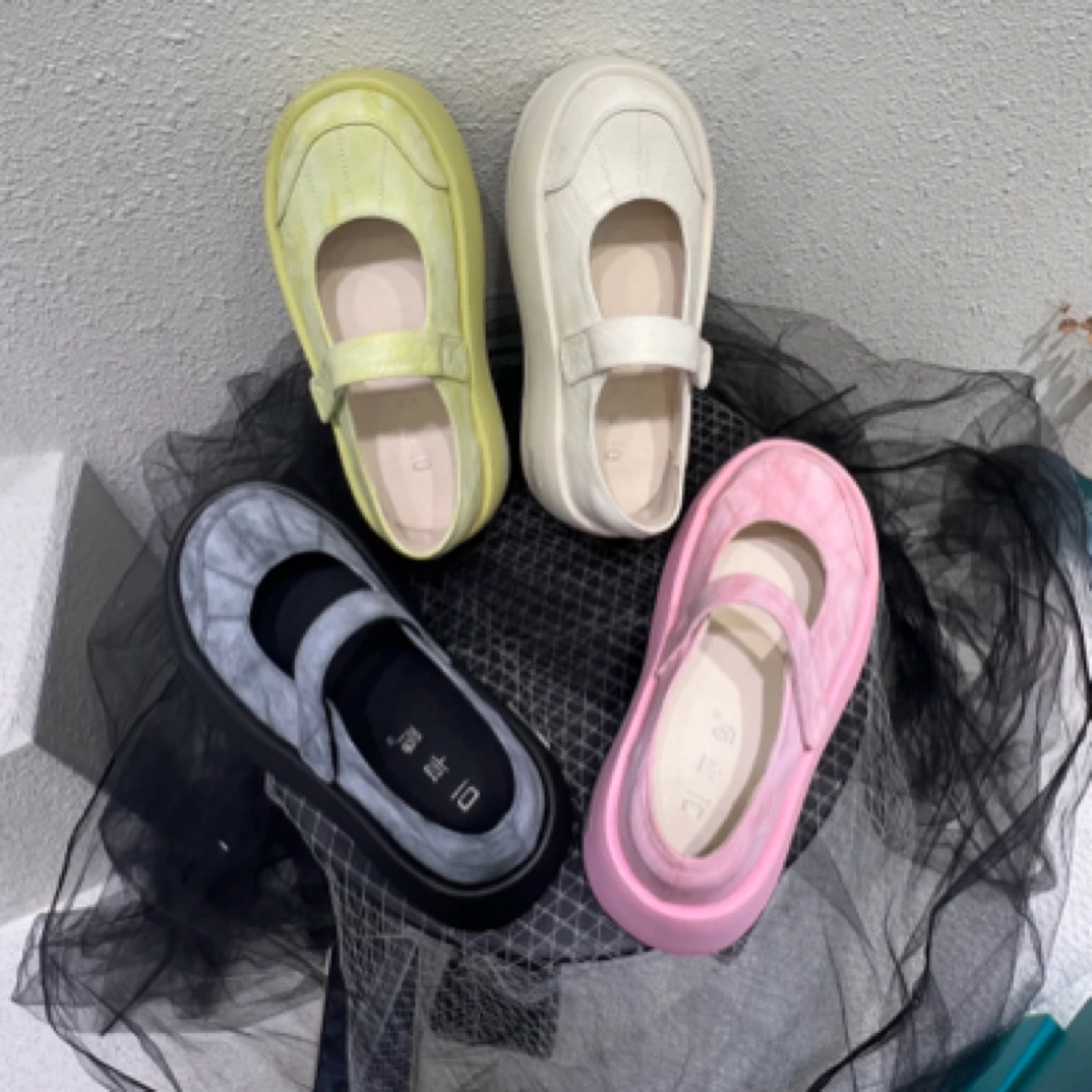 春夏多巴胺增高时尚日系休闲单皮鞋女鞋软底303-2厚底