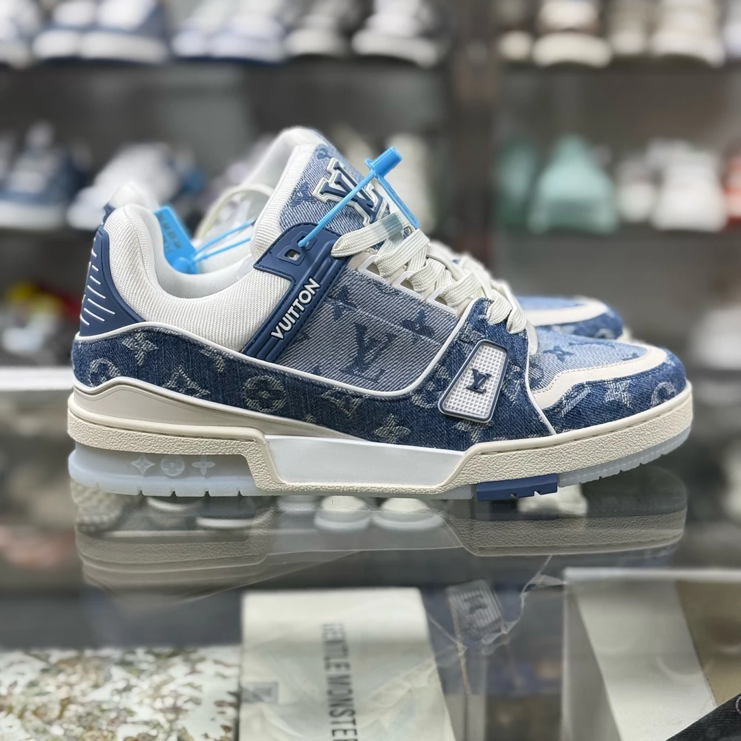 99新 LouisVuitton/路易威登 Trainer 新款牛仔 尺码/7.5 HZ10293