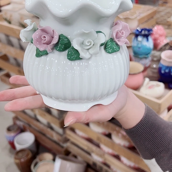 有孔，凑单福利满10元发货陶瓷多肉花盆！