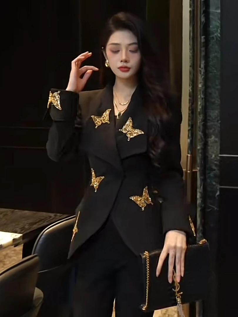 韩版时尚穿搭气质御姐上衣2025春新款超仙外套重工洋气外套轻奢女