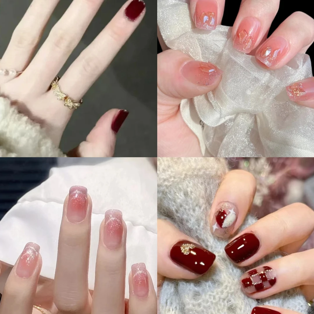 穿戴美甲高级气质轻奢可拆卸美甲清冷甜酷温柔
