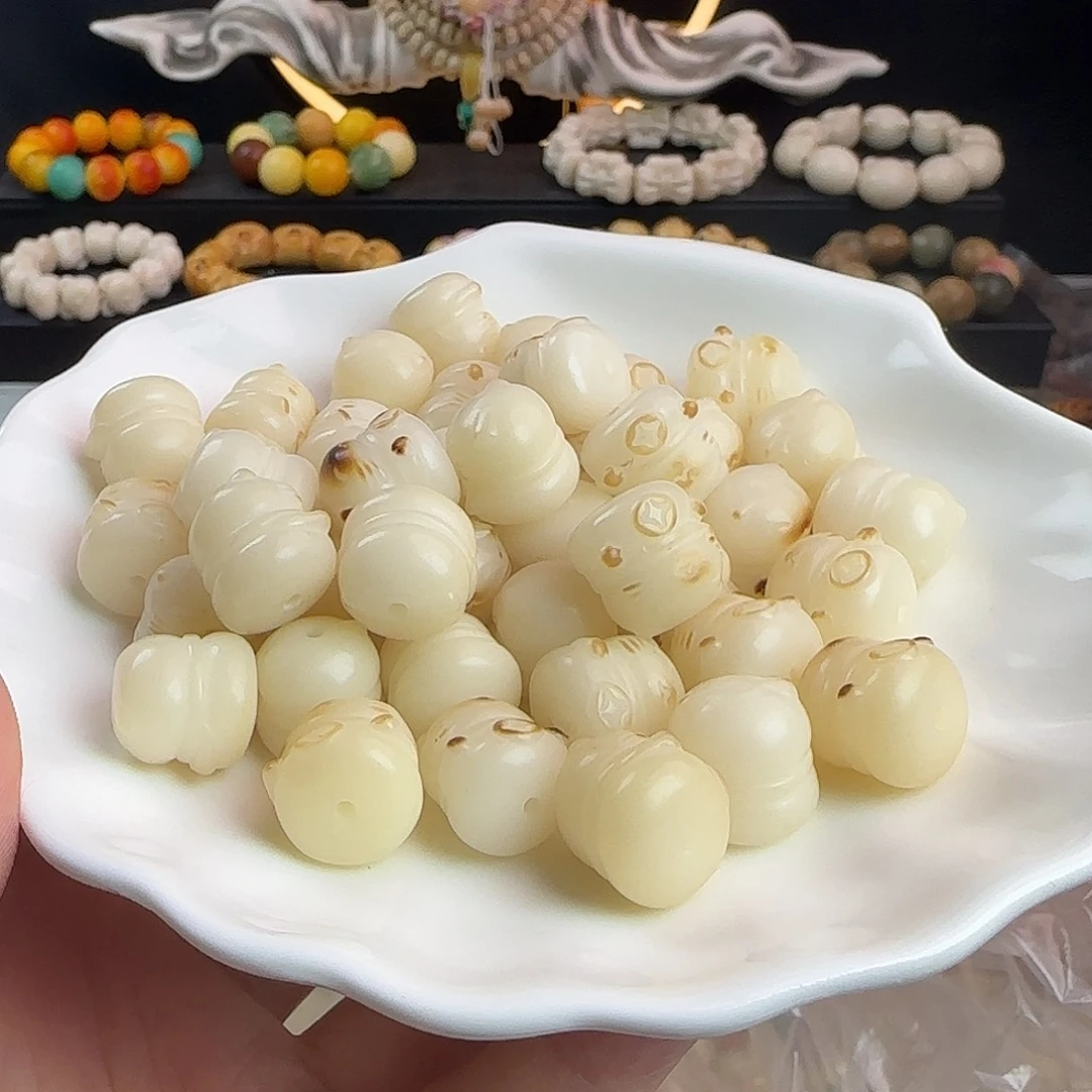 菩提根/象牙果手串瑕疵卡15/16炭烤招财猫20颗