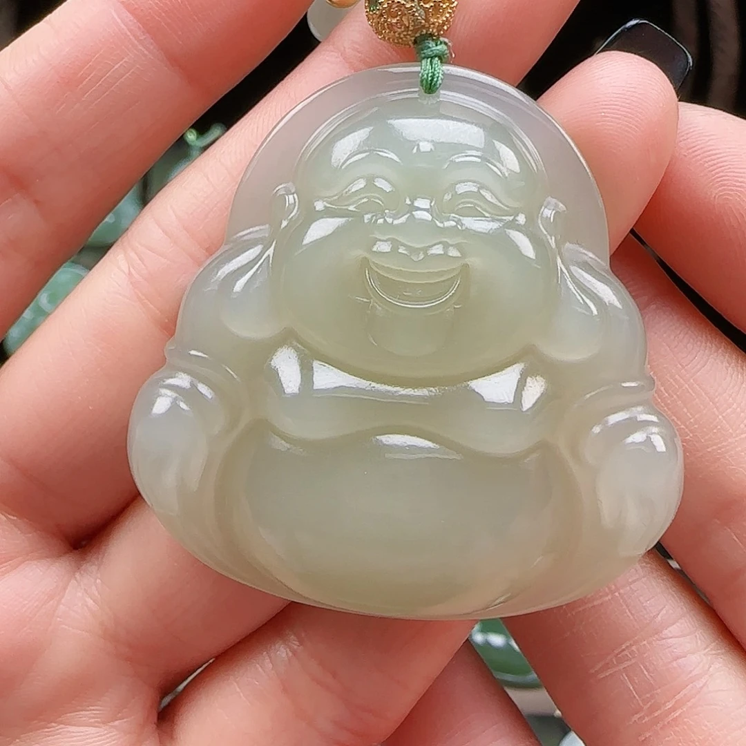 和田玉银S925镀金镶嵌颈饰