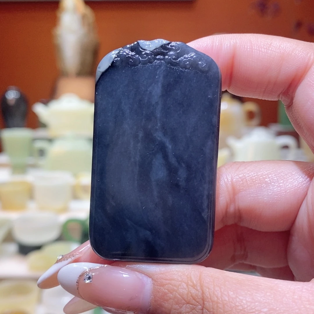 未镶嵌和田玉挂件新疆和田玉青花牌