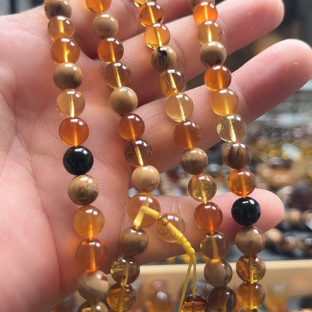 琥珀手串未镶嵌多宝108