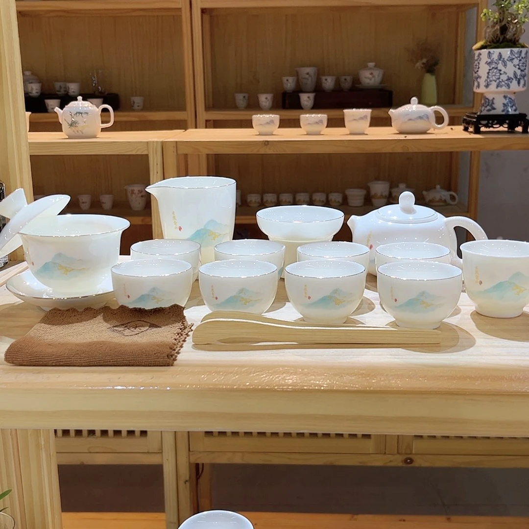 【都彩】日照金山羊脂玉瓷16头