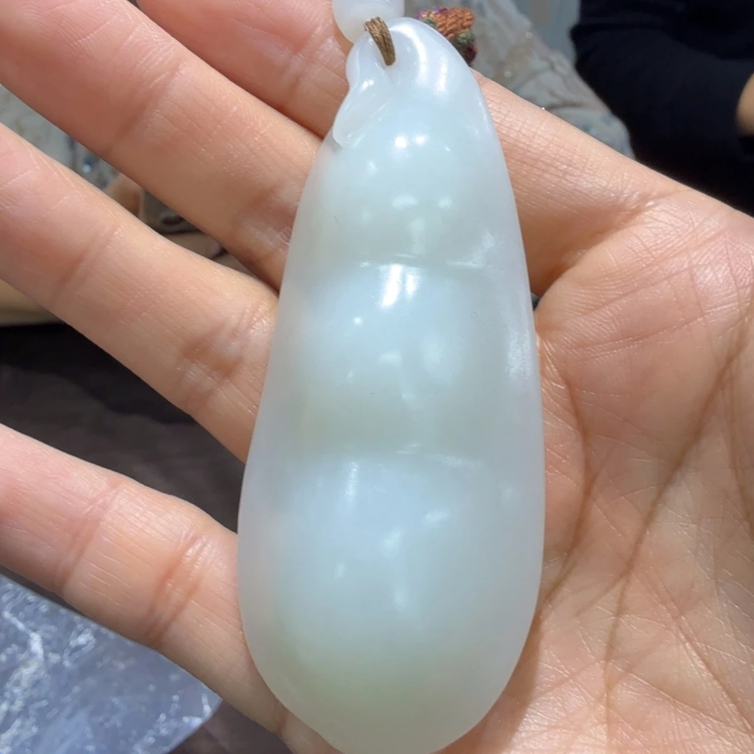 和田玉未镶嵌颈饰俄料白玉豆子静妃多样性拍一发一