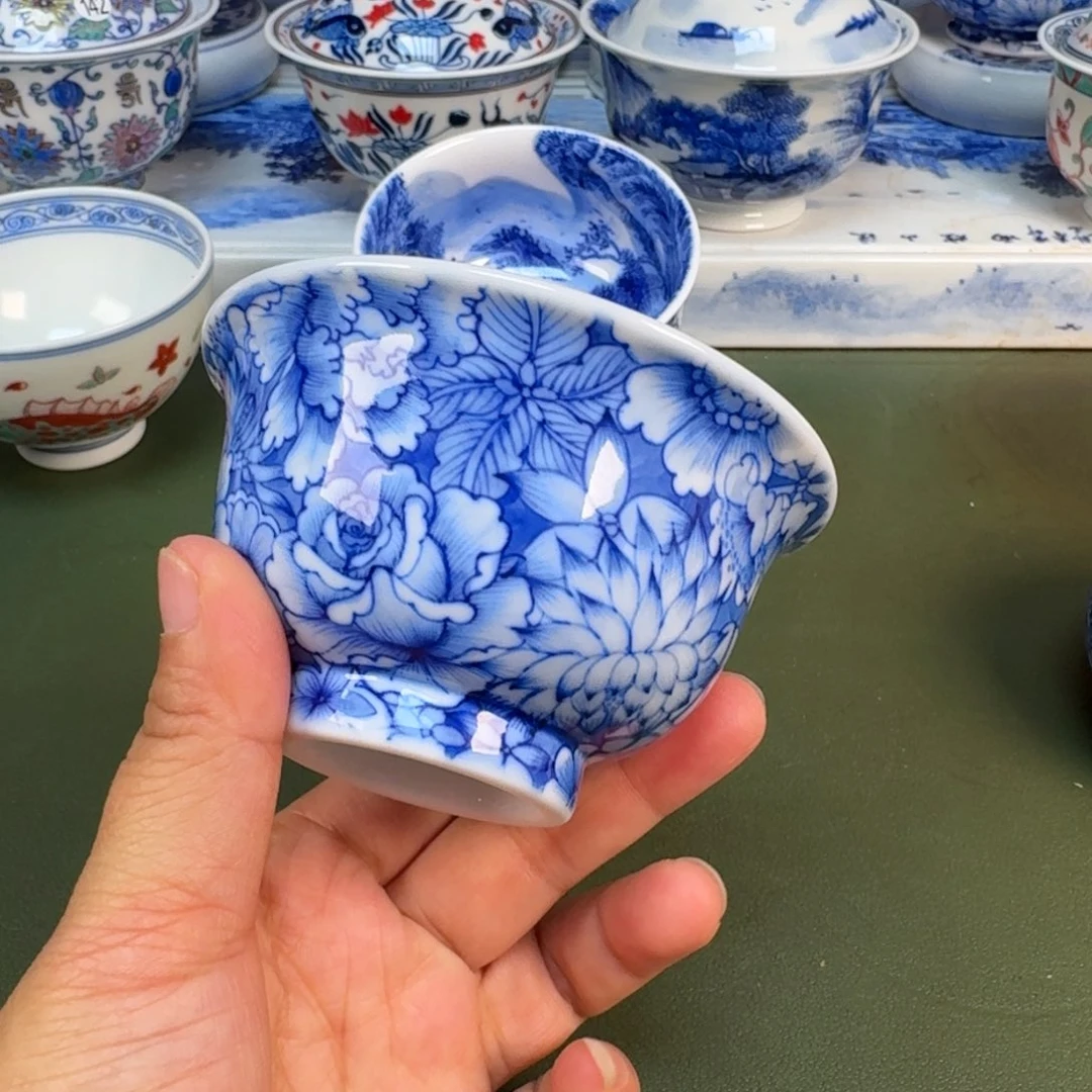 陶景德镇纯手绘茶具圆圆222