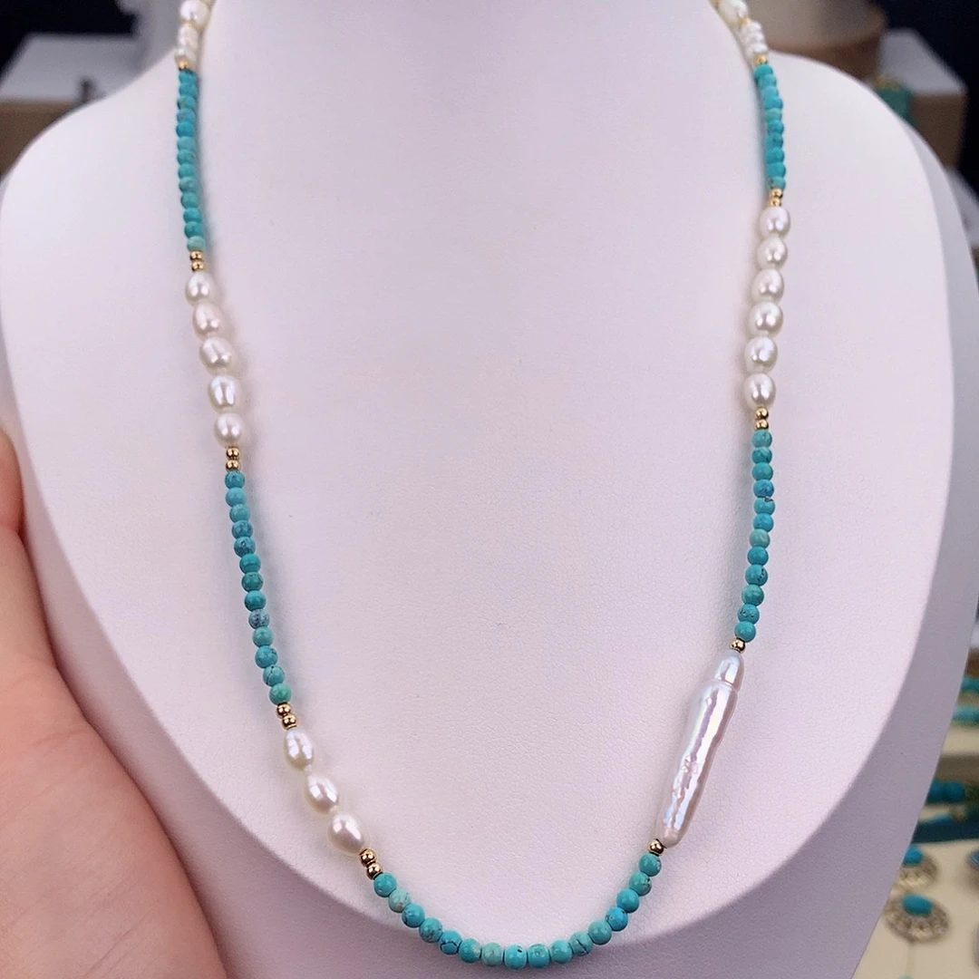 绿松石未镶嵌颈饰