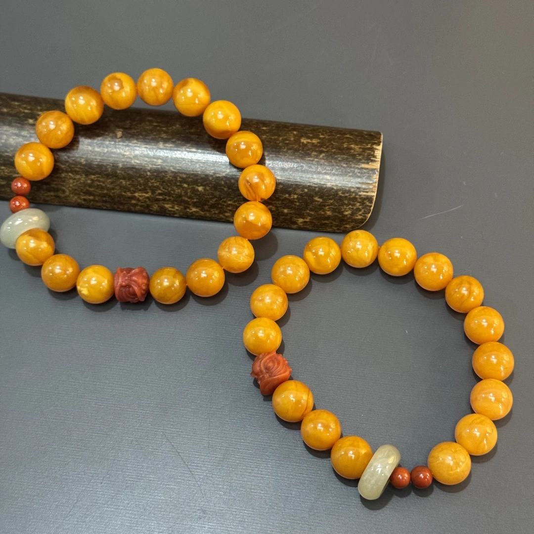 【景旺】10mm+南红醒狮老蜡手串＠多样性只发其中一件