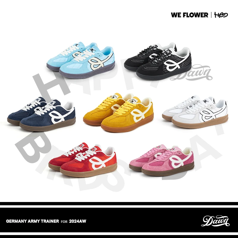 【雪糕专属】We Flower X HBD  联名新款2025复古德训鞋经典舒适