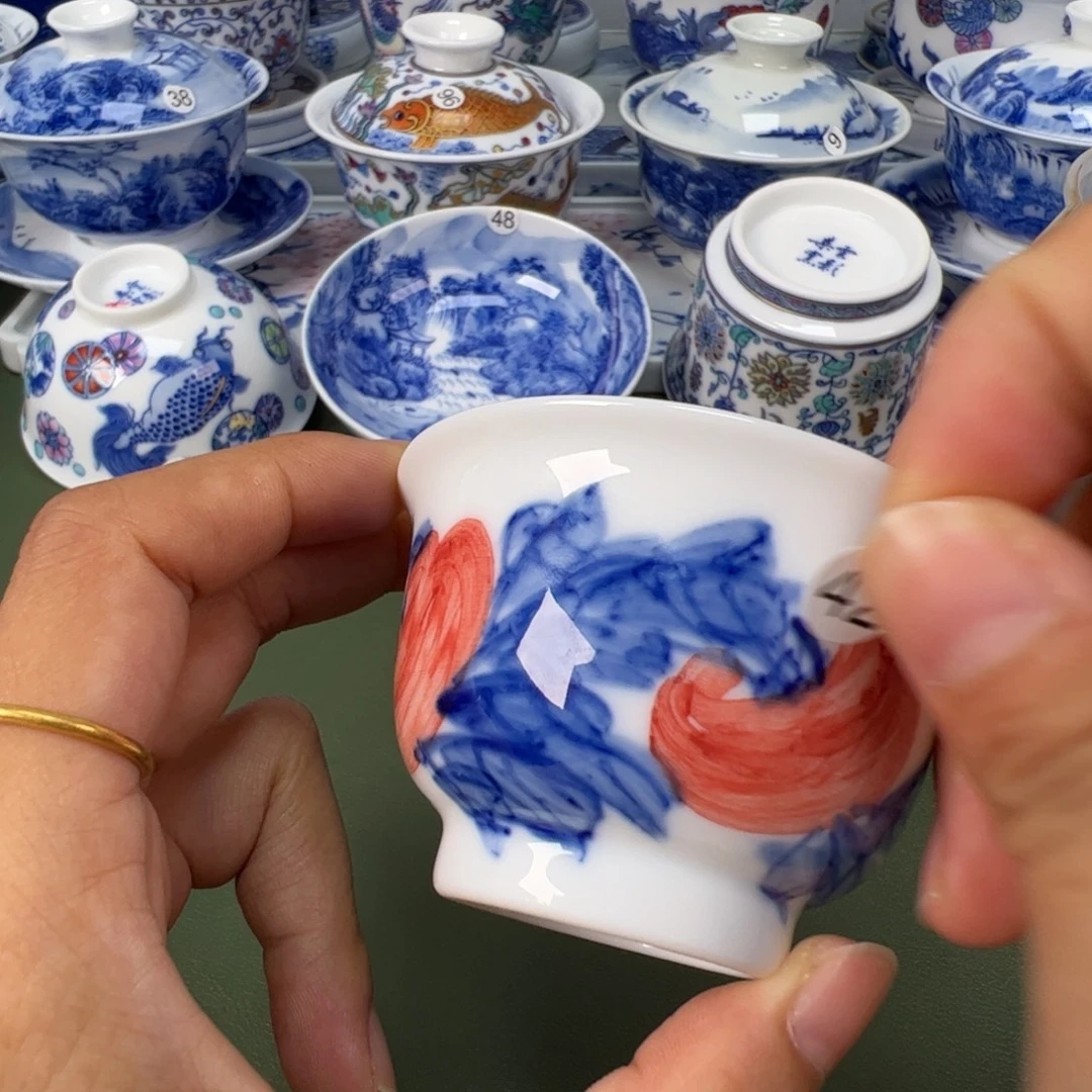 景德镇纯手工纯手绘茶具木木42