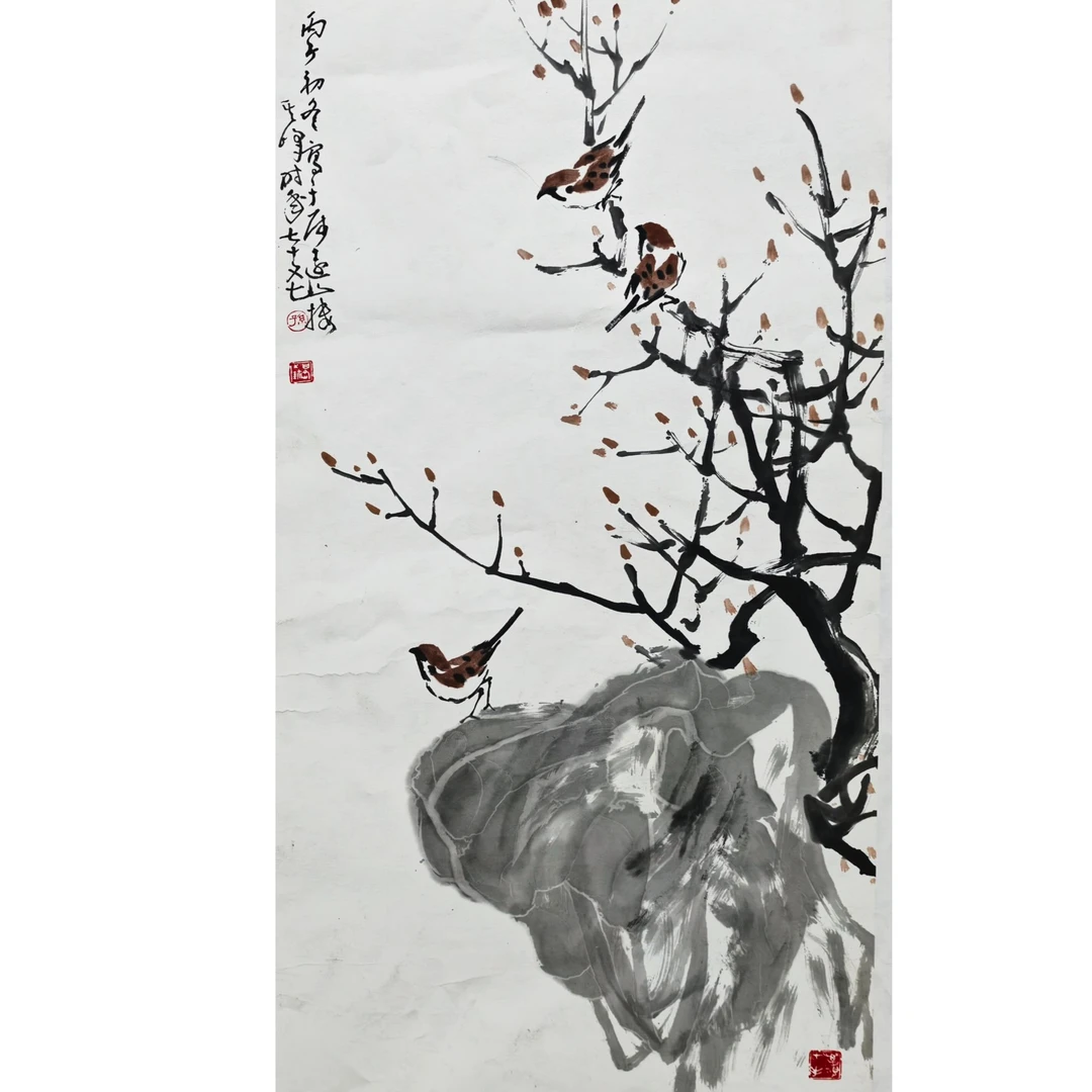 孙老款 花鸟画芯 100×50约4.5平尺
