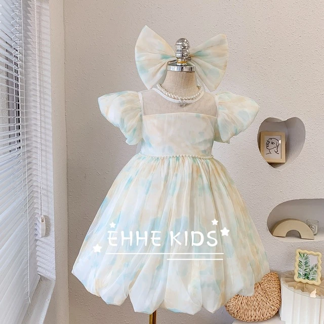 女童连衣裙夏季2025新款儿童生日裙礼服裙公主裙蓬蓬裙小仙女裙子